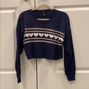 Forever 21 sweater design cropped longsleeve